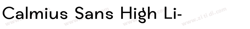 Calmius Sans High Li字体转换 Calmius Sans High Li字体转换